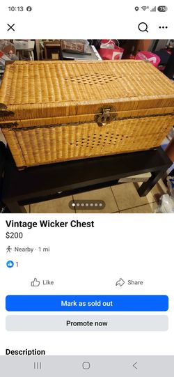 Vintage Wicker Chest