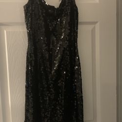 Vintage Black Sequin Party/Cocktail Dress Size 10