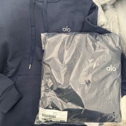 Alo  Blue hooded sweatshirt