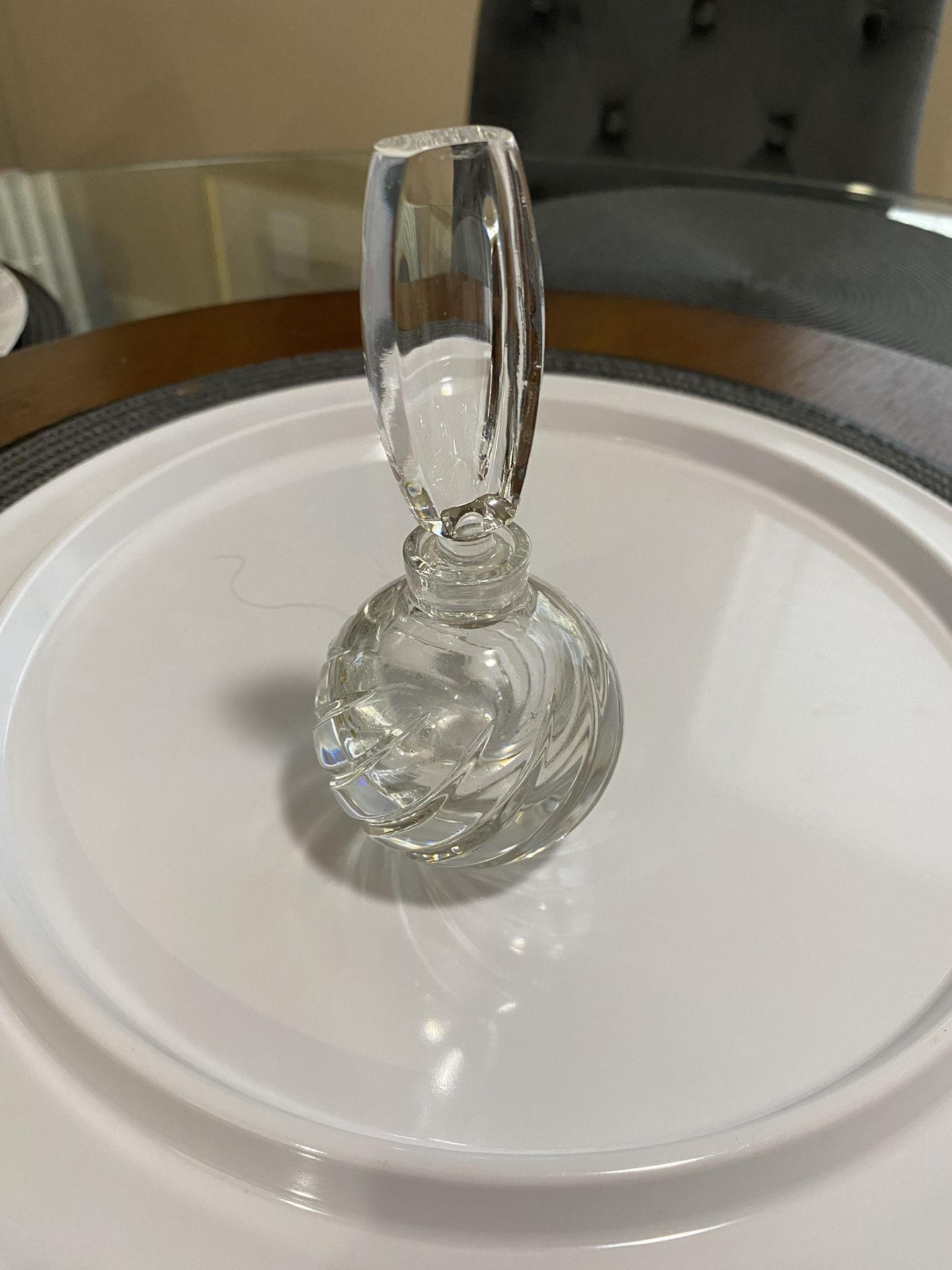 5.5” H Glass Crystal Perfume Bottle  $20.00