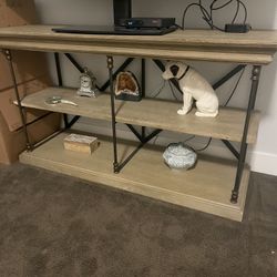 Restoration Hardware Cornice Console Table Shelves