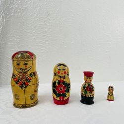Vintage Family Man Nesting Doll 4pc/5"