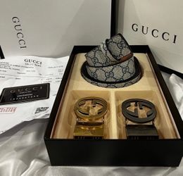Gucci GG Belt with Two Interchangeable Buckles