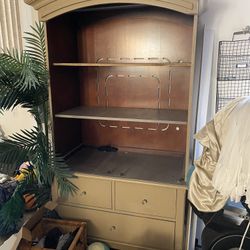 Tan Colored Armoire / Dresser 