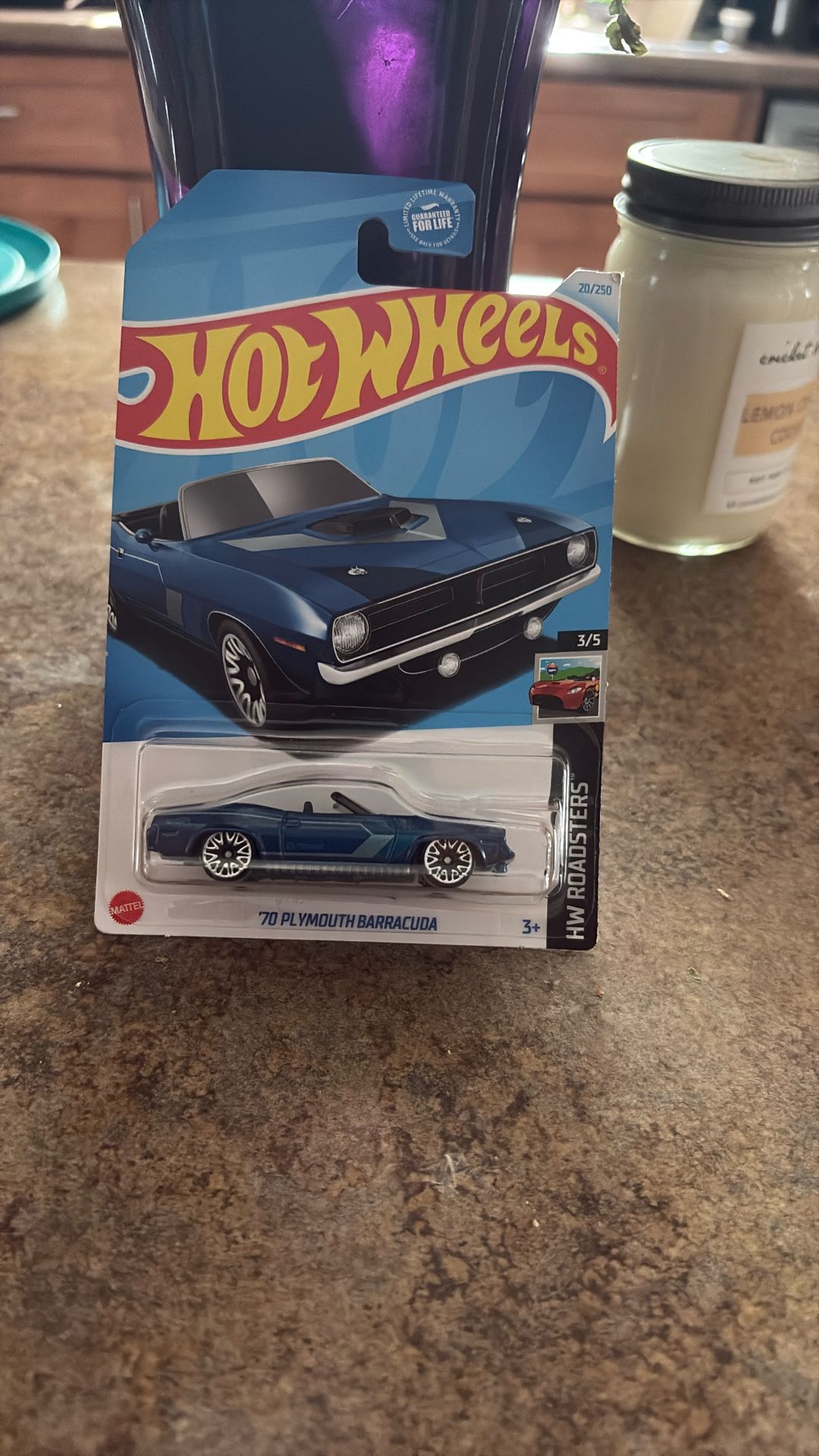2024 Hot Wheels Blue 70 Plymouth Barracuda 20/250 HW Roadsters 3/5๐ Convertible