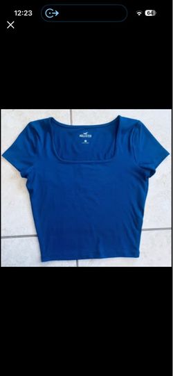 Hollister Square Neck Super Soft & Stretchy Short Sleeve Top, Size XS , NEW!