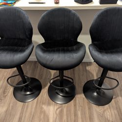 Black Velvet Barstools
