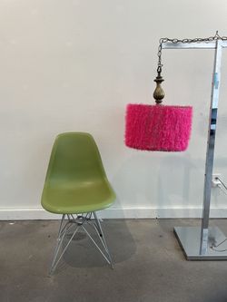 Fabulous Mid Century Vintage Pink Hanging Lamp