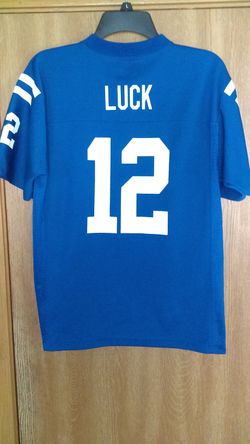 YOUTH LARGE (14/16) INDIANAPOLIS COLTS LUCK #12 JERSEY FROM NFL TEAM APPAREL YOUTH