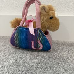 Bag With Pony Plushie- like New