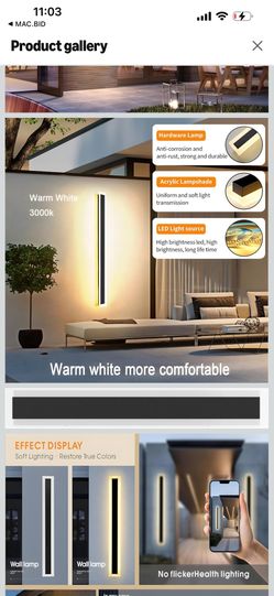 Long Outdoor Modern LED