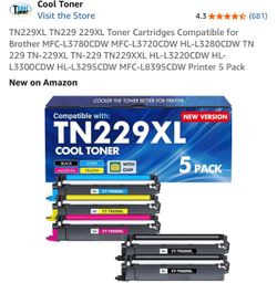 Cool Toner TN229XL Compatible Toner Cartridges 5 Pack