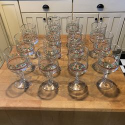  Vintage Christmas Goblets 