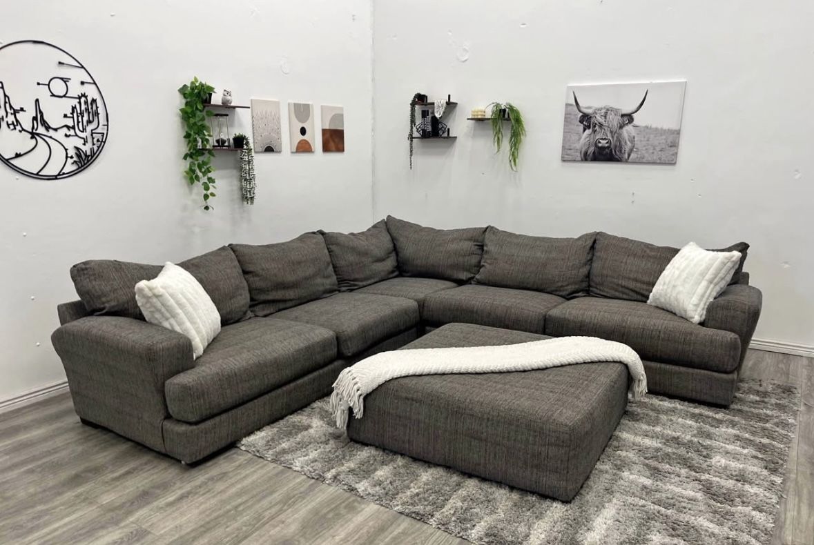Grey Sectional Couch - Free Delivery