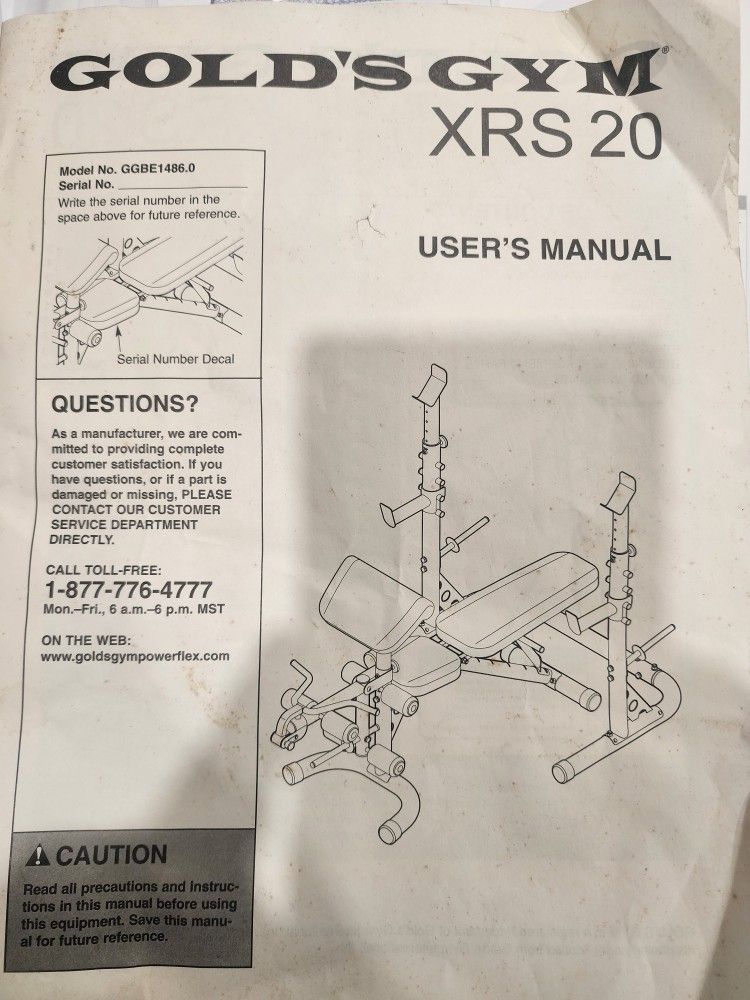 GOLD'S GYM XRS 20