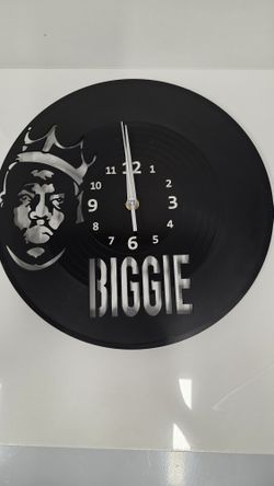 BIGGIE Wall Clock Size 11×7 batteries are not included