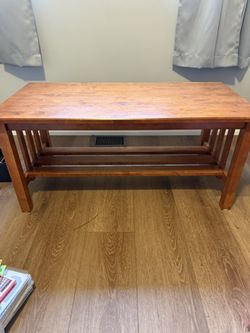 Solid Wood Console / Entryway Table with Shelf