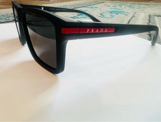 PRADA Linea Rossa 5100S Sunglasses Black & Red Stripe Unisex