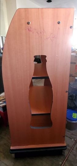 Shelf Coca-Cola display bottle shape on sides