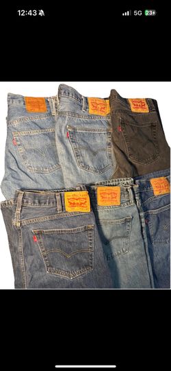 Levis Jeans Mixed Lot Of 6 - *BIG E* & *RTAB* RARE Lot - 501XX, 505, 527 & 550!