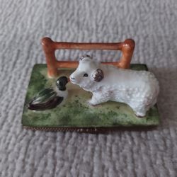 Limoges Porcelain Sheep And Duck