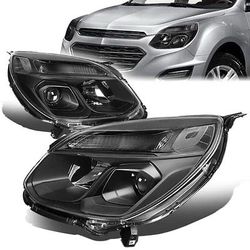 LA Zona Auto Parts 2016 to 2017 Chevy Equinox Projector Headlights Luces Micas Calaveras Proyectores negras Black Faro