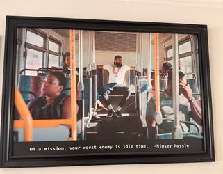 Large Framed Nipsey Hussle Inspirational Wall Art
