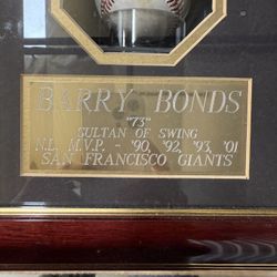 Authentic Mlb Original Autographed By Barry Bonds