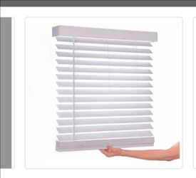 Home Decorators Collection
$55.48
White Cordless Faux Wood Blinds for Windows with 2 in. Slats - 48.5 in. W x 48 in. L (Actual Size 48 in. W x 48 i. )
