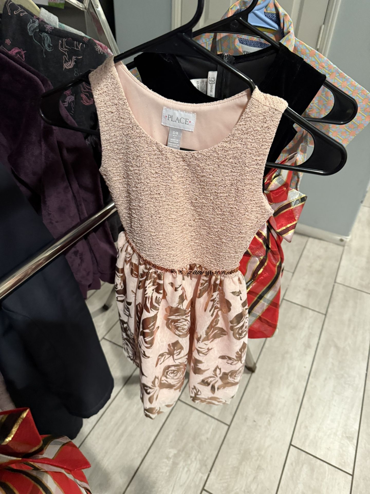 Girls Holiday Dress Pink Size 5/6