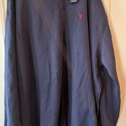 U.S. Polo Assn. Mens Big & Tall Blue Crew Neck Pullover Sweatshirt 3XL