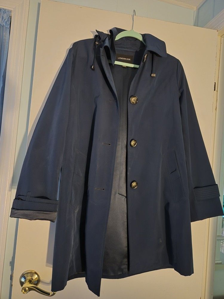 London Fog Raincoat With Removable Hood
