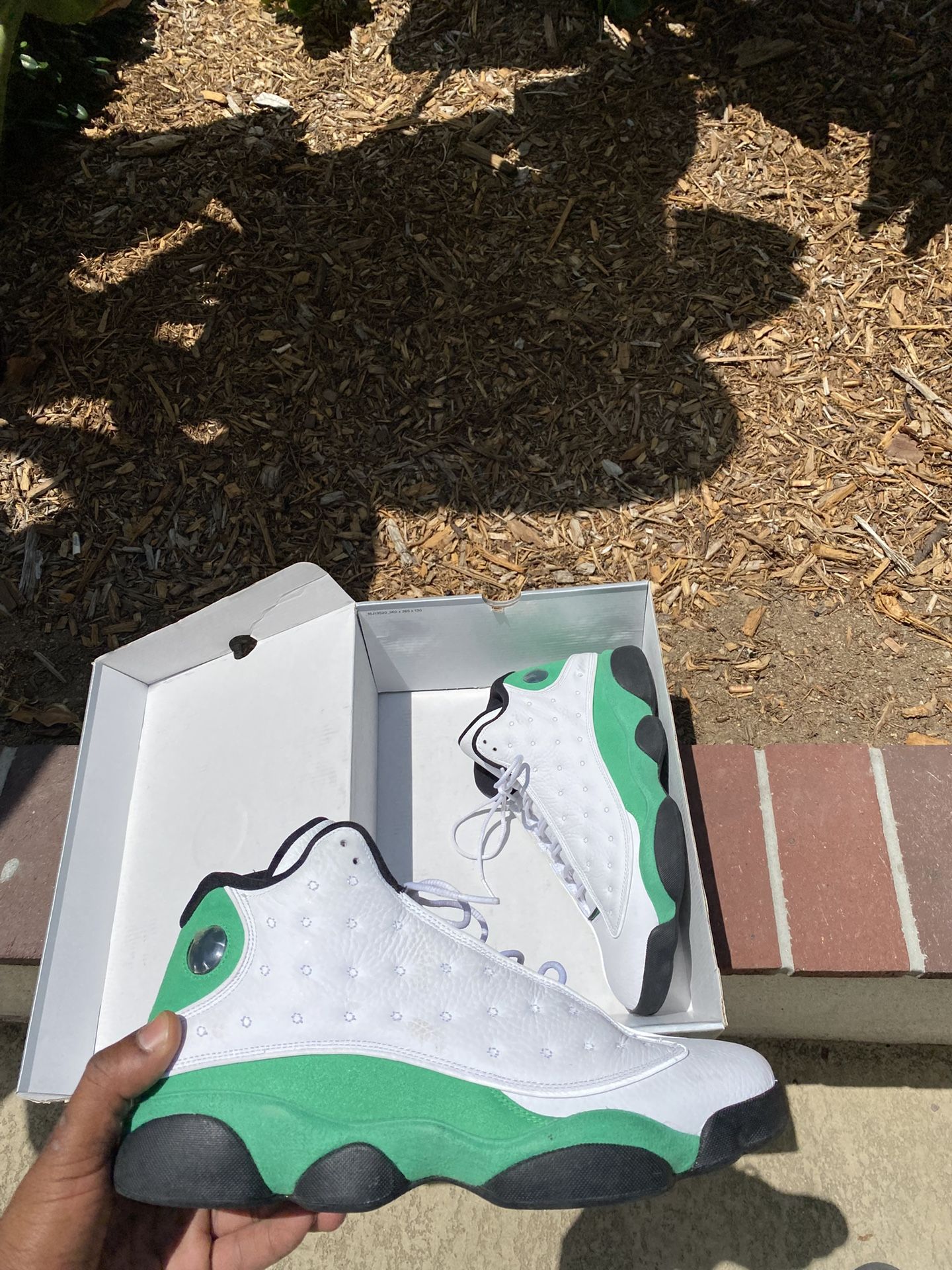 Jordan 13 Retro ‘White Lucky Green’ Size 12 Men’s Shoes