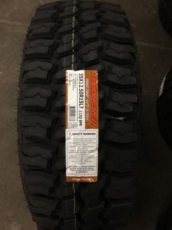 35-12.50-15 Thunderer M/T $190 each tire we finance too