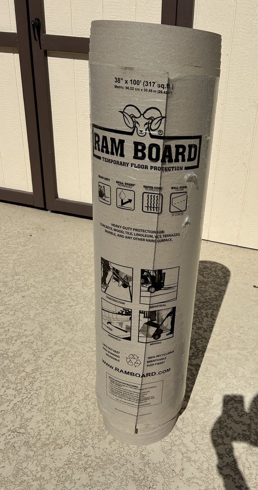 RAM BOARD - Temporary Floor Protection - 38”x100’