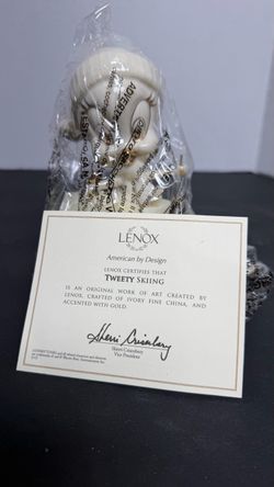 Lenox Tweety Skiing Ivory Fine China Figurine