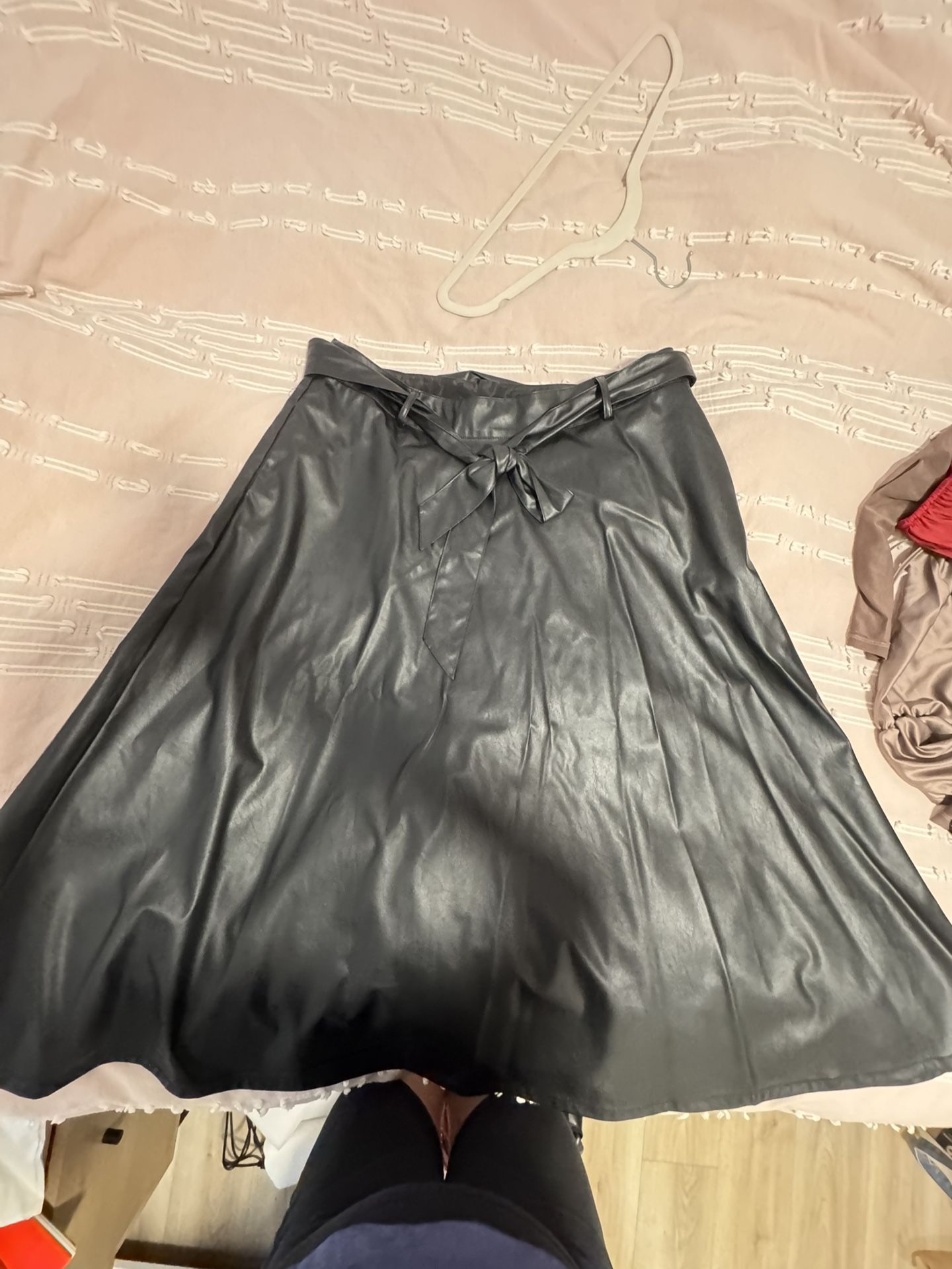 Black Pleather Skirt