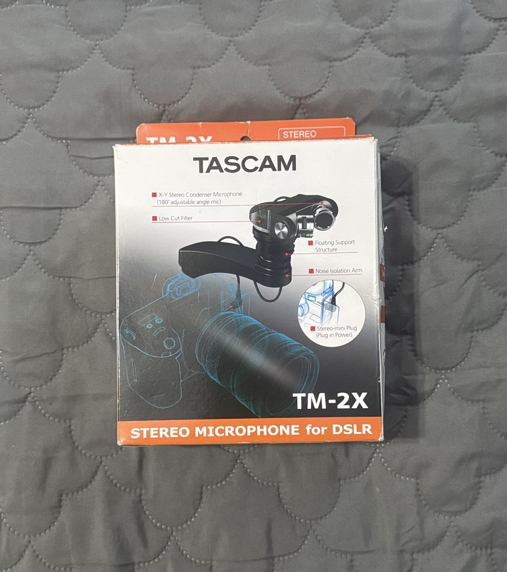 Tascam TM-2X Stereo X-Y Microphone For DSLR Cameras, Black