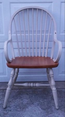 White Bow Spindle Back Arm Chair - 2 Available