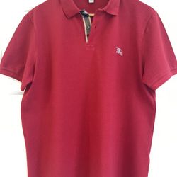 Authentic mens sz XL red Burberry polo shirt