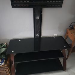 Tv Mount / Stand W/ Glass Shelves 