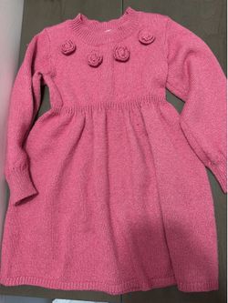Pink long sleeve toddler dress 5t