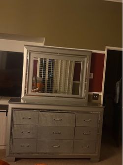Dresser with mirror
