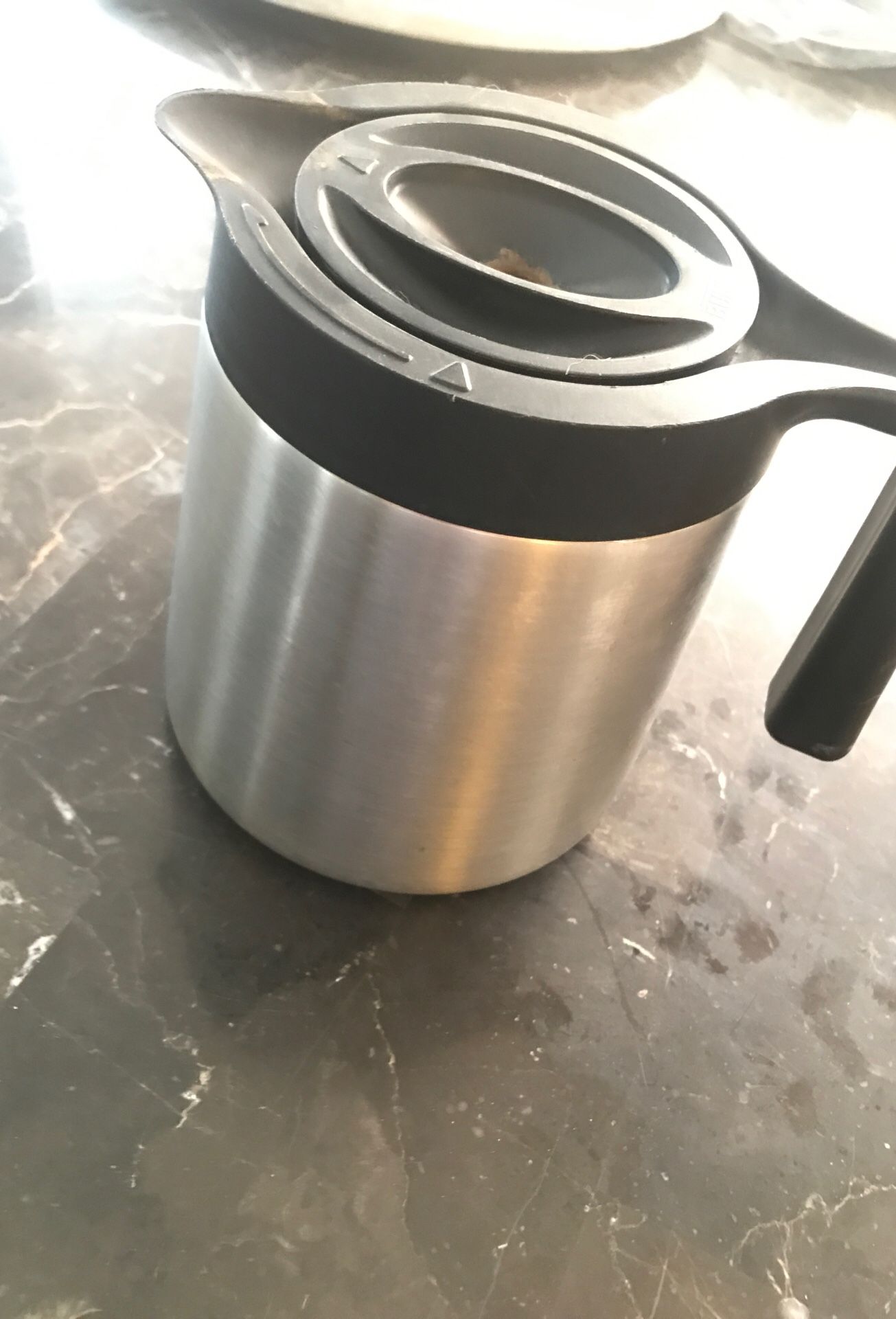Stainless steel coffee carafe for motor home or camping