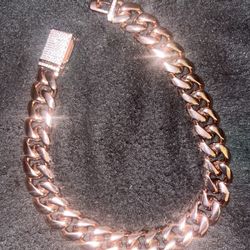Rose Gold Cuban Choker Chain 