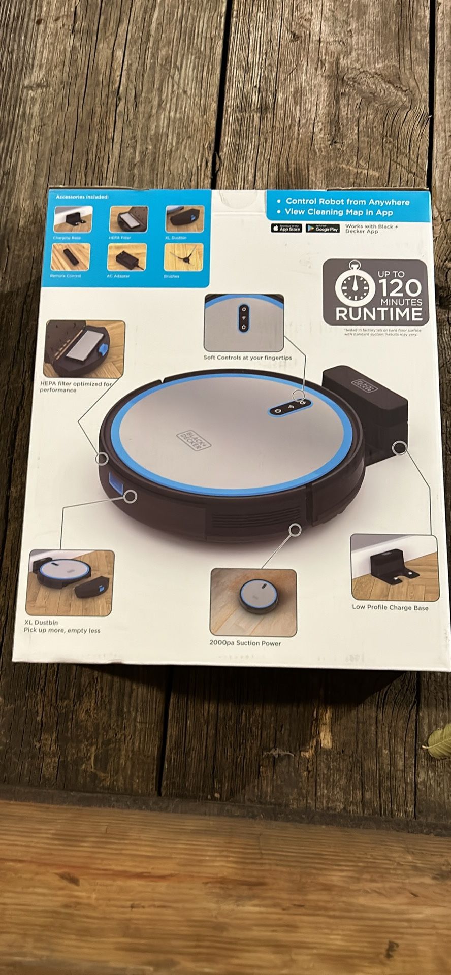 Robot vacuum cleaner, Black + Decker RVA420BP - PS Auction - We value the  future - Largest in net auctions