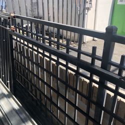 Iron Fence 3 pieces times 12 feet each by 42 inch height and I have a gate for extra