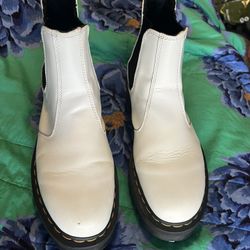 Doc Marten Platform White Boots Size 10W