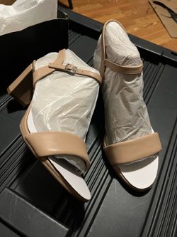 Naturalizer Bristol Sandal - Creme Brulee Size 10 wide short chubby heel women