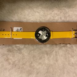 Quartz Watch With Stainless Steel Back,yellow Band(Pier 1)